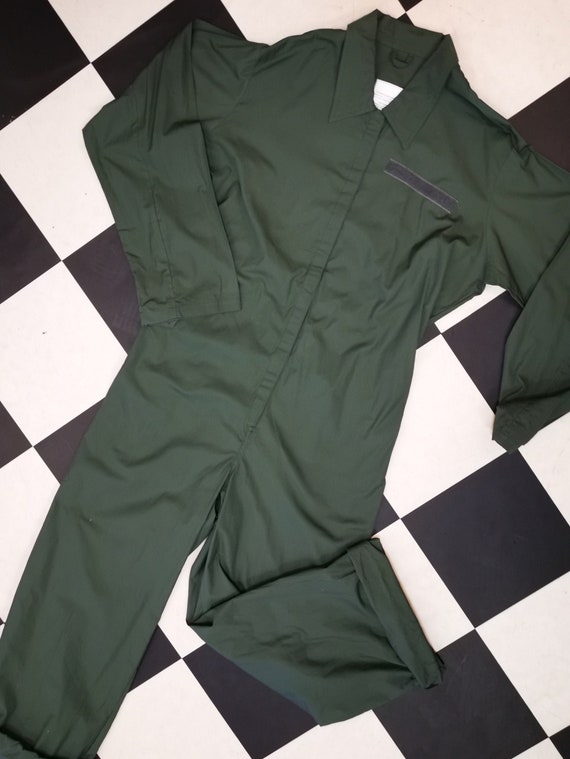 Unisex Khaki Green Vintage Military Boilersuit | B