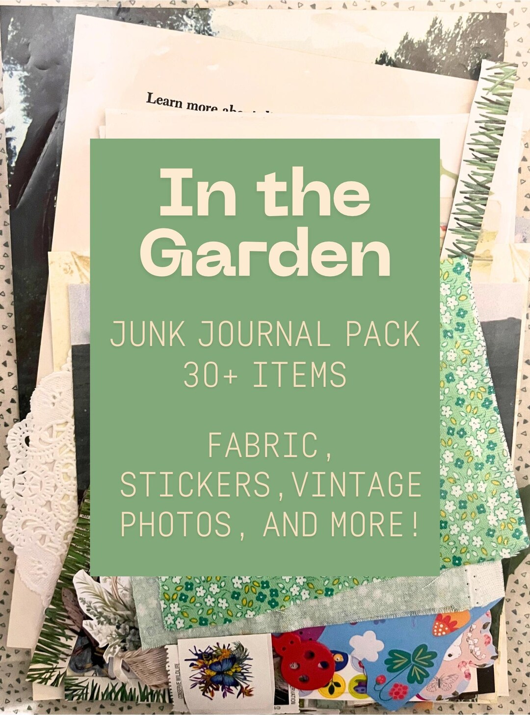 Junk Journal Pack | Upcycled and Vintage | Ephemera for Collage | in ...