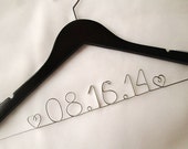 Personalized Wedding Name Hanger, Wedding Date Hanger, Bridal Hanger - Wedding Name Hanger, Bridesmaid Name Hanger, Wedding Date Hanger