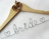 Personalized Rustic Bridal Hanger - Wedding Name Hanger, Custom Wedding Hanger, Wedding Name Hanger, Bridal Hanger, Wedding Dress Hanger