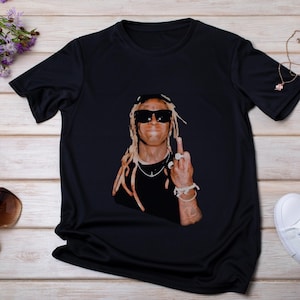 Lil Wayne Middle Finger Graphic Tee: Hip Hop Music Fan Gift