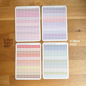 Washi-klistermärken med miniprickar, ark 0,38 cm | Pastellfärgade planeringsprickar, journalklistermärken, små cirklar för bullet journal och scrapbook | Ogenomskinlig 352 st