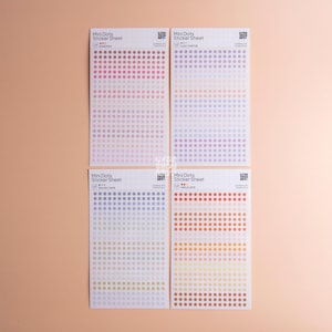 Mini Dots Washi Sticker Sheet 0.35cm | Pastel Planner Dots, Journal Stickers, Small Circles for Bullet Journal & Scrapbook | Opaque 345 pcs