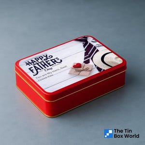Boîte-cadeau en métal pour la fête des pères - Joyeuse fête des pères en métal | Cadeau papa amusant et doux | Boîte personnalisée pour collations, outils ou billets d'amour