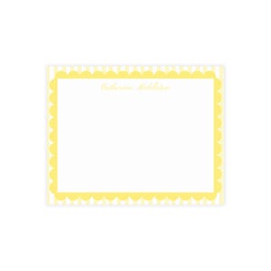 PAPETERIE PERSONNALISÉE Lot de charmantes cartes postales pour toutes les occasions : lettres, correspondance, articles de papeterie, rayures jaunes