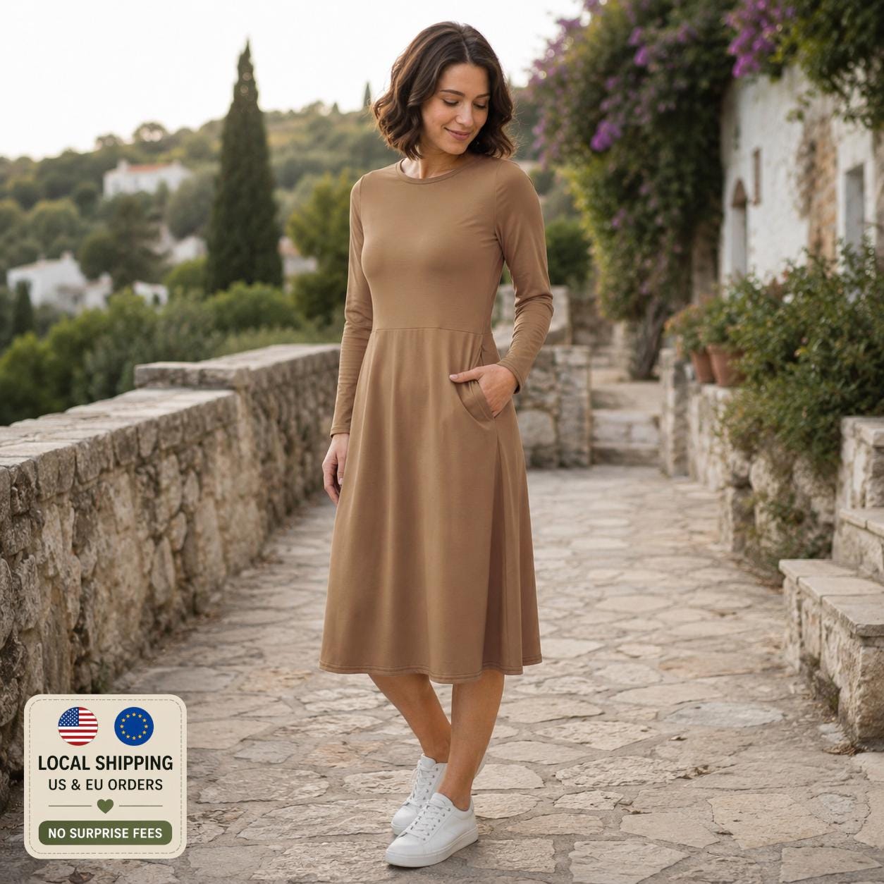 Caramel Brown Dress