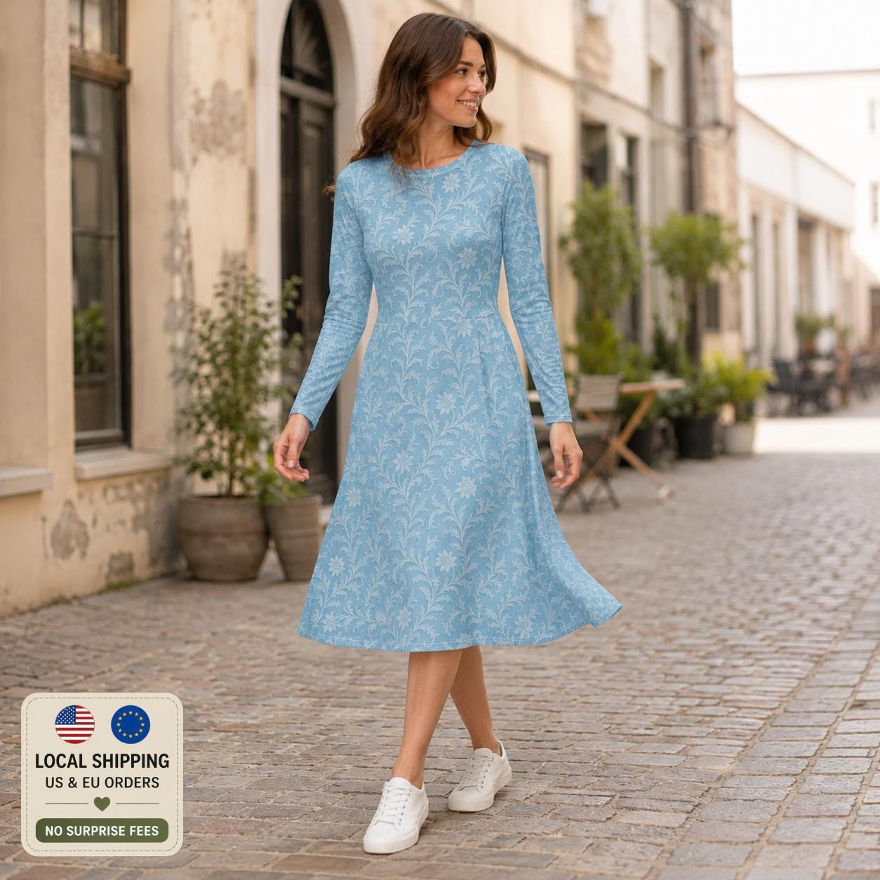 ice blue midi dress Black boohoo Tall Pleated Dresses with Sleeves Evening gown balloon half Size:UK 12 (In-Rental)