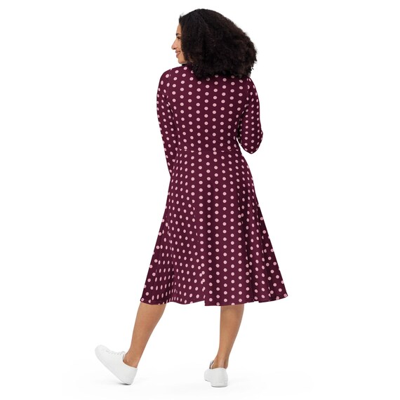 plum fit and flare dress Vince Camuto Plum Floral Print Fit-and-Flare Dress SilkRoll