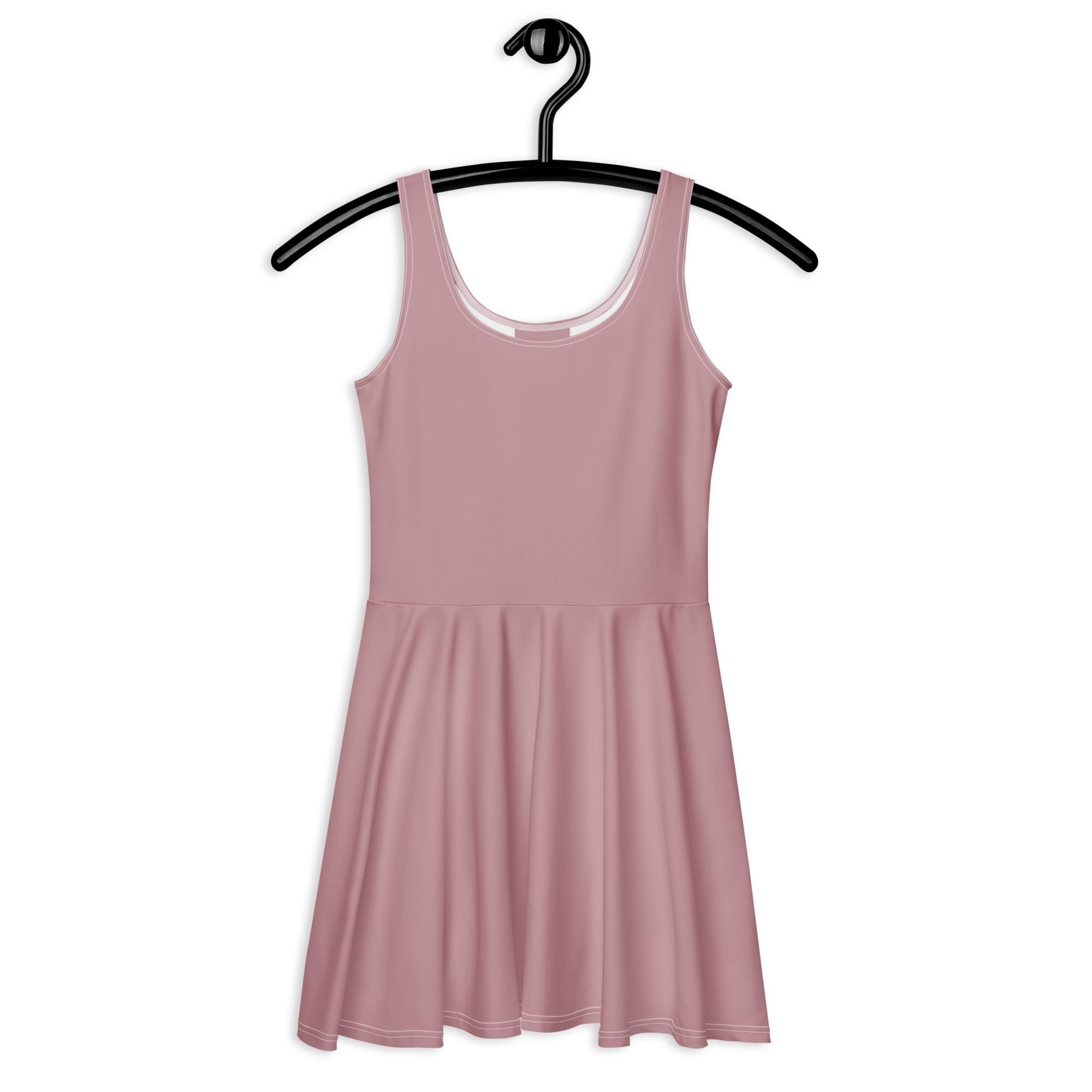 dusty rose skater dress Dusty Rose Mini Dress - Lace Dress - Lace-Up Dress - Skater Dress