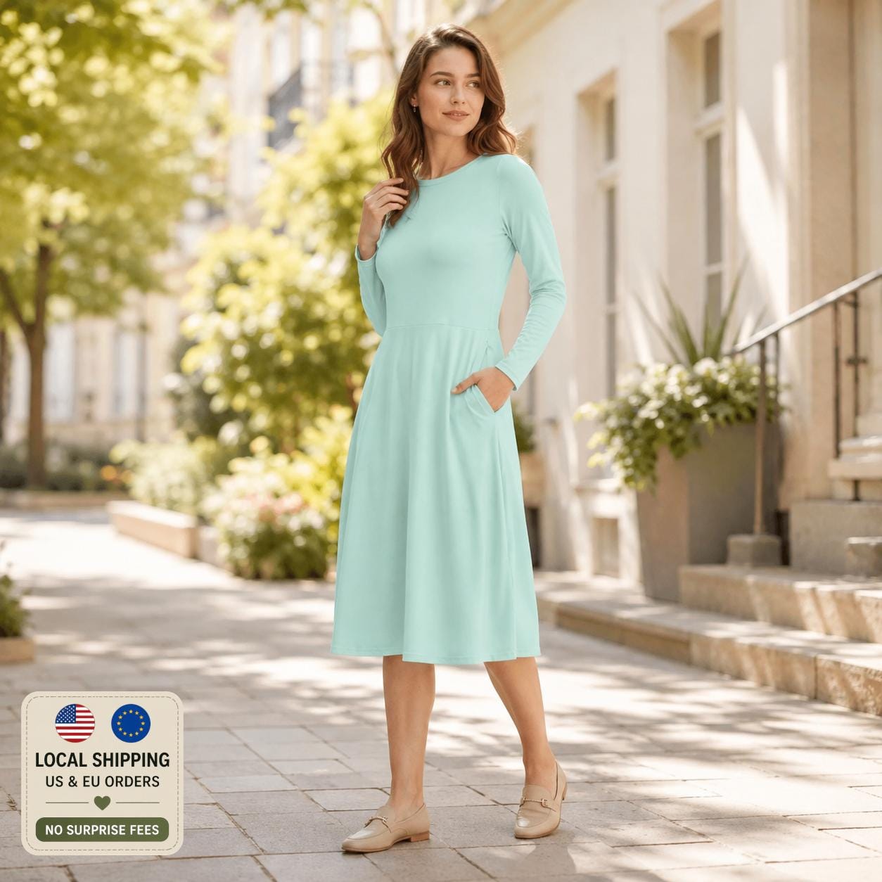 Long Mint Dress