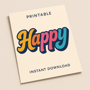 Tipografía alegre y colorida imprimible GRATIS: Arte mural con frases positivas para habitación infantil (descarga instantánea)