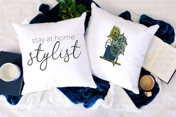 Pillow Mockup Styled Pair 18x18 Square Throw Pillow