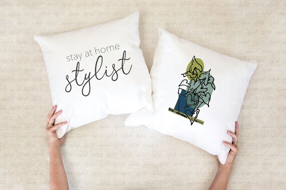 Pillow Mockup Two 18x18 White Throw Pillows Mock Up Front Etsy