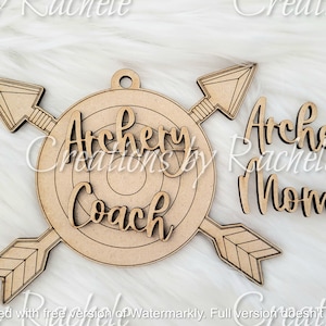 Arquivo para corte a laser de enfeite de arco e flecha, SVG de Natal (Download digital)