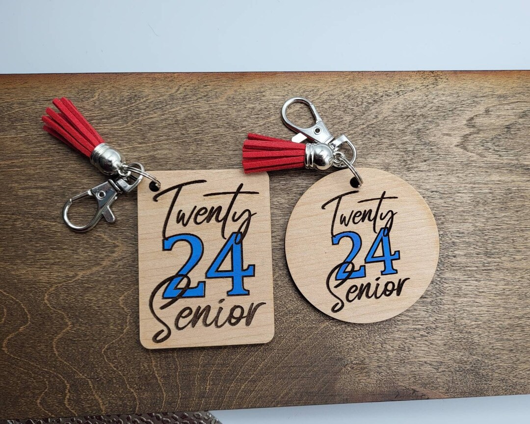 2024 SENIOR KEYCHAINS, 4 Options, 2 Options Digital Laser File