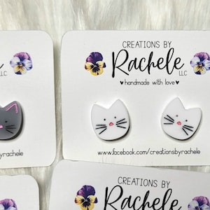 Mignon petit fichier de boucles d'oreilles chat, fichier laser numérique, svg, fichier coupé Glowforge chaton avec oreilles de coeur