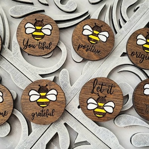 Bienenphrasen Magnet oder Schlüsselanhänger, digitale Laserdatei, svg, Glowforge