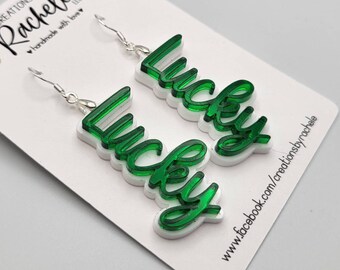 Lucky Shamrock Earrings SVG Laser Cut File (Digital Download)