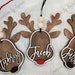 Santa's Reindeer custom Name Christmas ornament, laser file, svg, Glowforge 