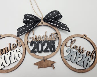 senior 2026 car ornament, keychain, digital laser file, svg, Glowforge