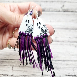 Fringe Ghost Dangle Earrings File, Laser Cut SVG (Digital Download)