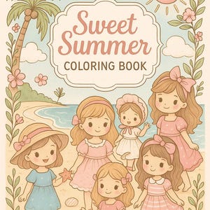 Summer Coloring Book | Fun Printable Pages for Kids & Adults | Perfect for Vacation, Travel, or Summer Activities