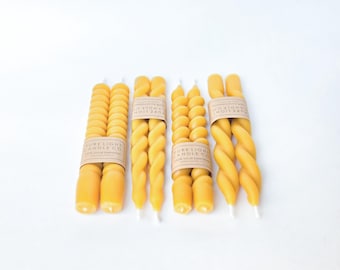 Beeswax Textured Taper Candle Set