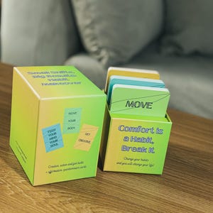 Jeu de cartes de développement personnel/ Relooking d'habitudes/ Tâches quotidiennes amusantes et créatives