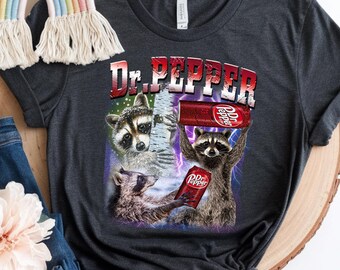 Vintage Racoon Dr Pepper shirt, Retro Dr Pepper Sweatshirt & hoodie, Gift for Dr Pepper Lover