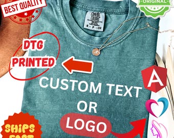 Comfort Colors Custom Retro Shirt: Personalized Design, Business Logo