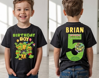 Personalized Ninja Turtles Birthday Shirt: Custom Family Matching Tees, Hoodie & Sweatshirt, Gift for kids