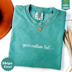 Camisas retro personalizadas Comfort Colors®, camisa con logotipo personalizado, camisa con diseño personalizado, camisa con texto personalizado, camisa con logotipo empresarial, camisa con logotipo de equipo,