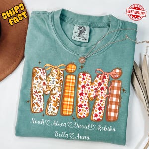 shirt Mimi | Chemise grand-mère personnalisée pour enfants | Chemises Mimi personnalisées pour femme | Idée cadeau pour Mimi, T-shirt floral Mimi, Contour Mimi