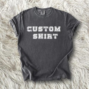 Camisas retro personalizadas Comfort Colors®, camisa con logotipo personalizado, camisa con diseño personalizado, camisa con texto personalizado, camisa con logotipo empresarial, camisa con logotipo de equipo,