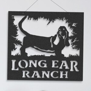 Custom Basset Hound Metal Sign: Personalized Dog Lover Gift