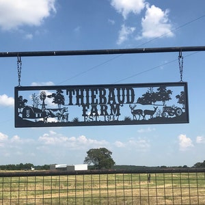 Custom Steel Entryway Sign, Heavy Duty Farm Entrance Sign