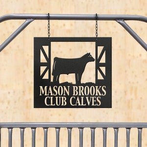 Show Steer 4h County Animal Plaque Sign Stall Marker