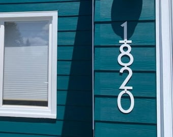 Vertical Metal Powder Coated Address Sign