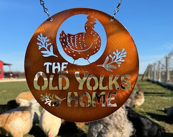 Custom Metal Chicken Coop Sign, Farmhouse Decor
