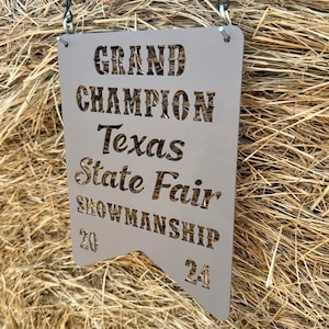 Custom Metal Jackpot Stock Show Awards - Powder Coated Livestock Show Banner Trophy