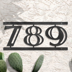 House Numbers, 6" Metal Address Sign