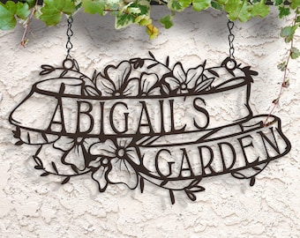Custom Metal Garden Sign: Personalized Memory Garden Decor