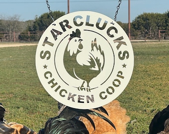 Custom Chicken Coop Sign: Metal Chicken House Decor