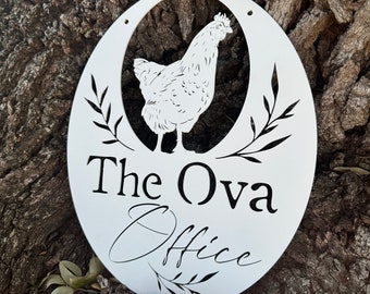 Personalized Metal Chicken Coop Signs, Hen House Gifts