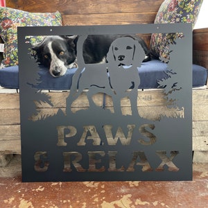 Your Name Custom Metal Beagle Dog Sign