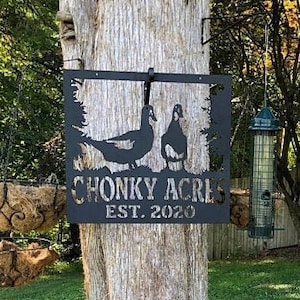 Farm Duck Metal Sign, Custom Indoor or Outdoor Duck Farm Sign