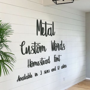 Custom Metal Words, Homestead Metal Wall Art