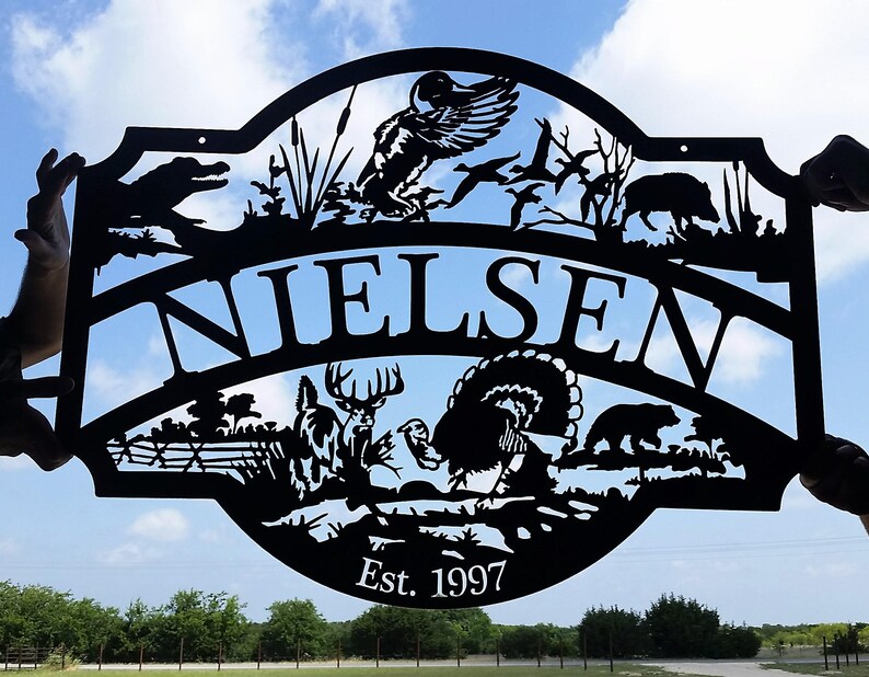 Great Outdoors Custom Wildlife Sign Wildlife Metal Art Etsy