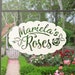 Custom Metal Hanging Rose Garden Sign - Etsy
