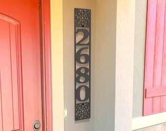 Custom Ornamental House Numbers, Metal Vertical Mailbox Numbers